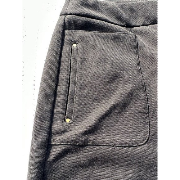 H&M Skirt 12 Black Wide Pockets Flowy Viscose A Line Preppy Career Adult Womens - Picture 6 of 9